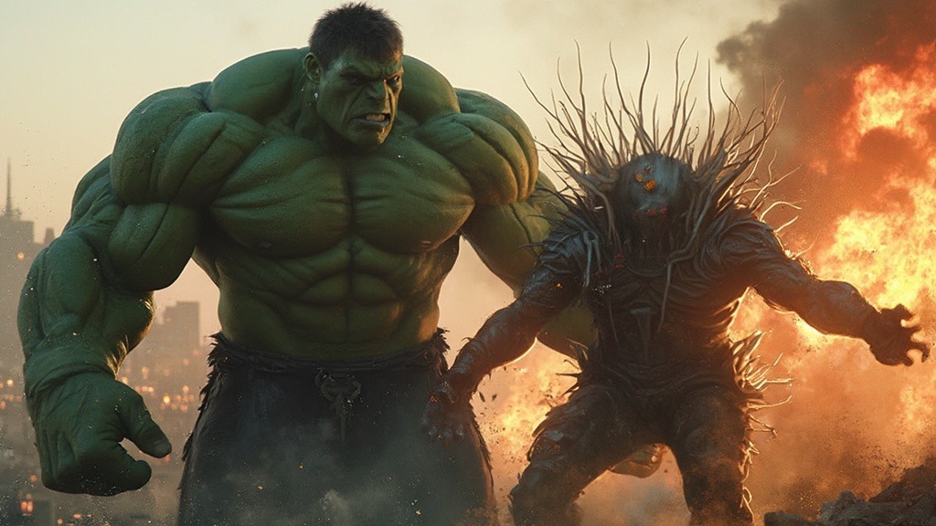 The Incredible Hulk 2008의 액션 장면과 컴퓨터 그래픽