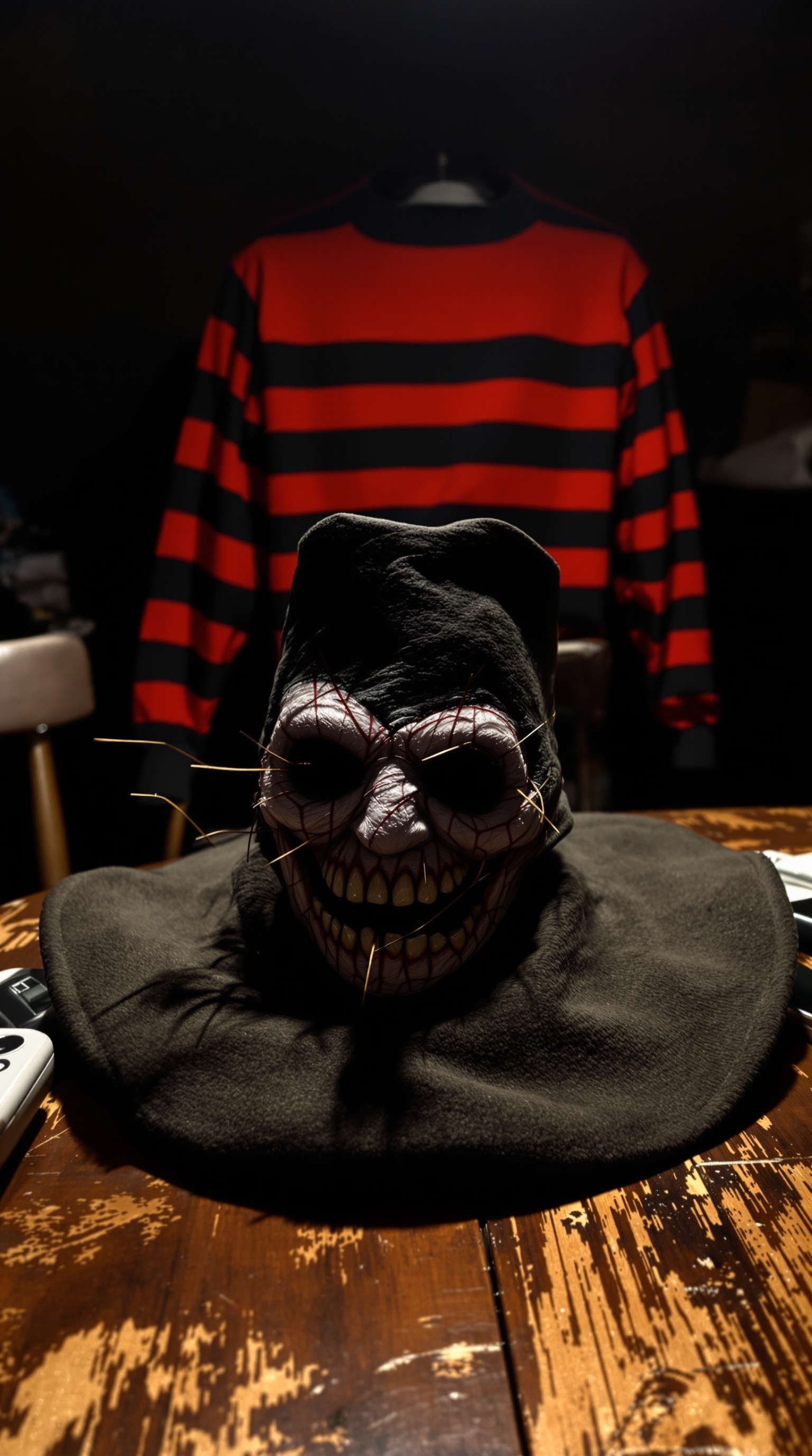 프레디 크루거 모자와 캐릭터 아이콘성의 구축